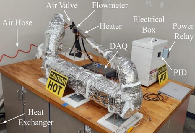 Schematic of the table-top thermal storage element.