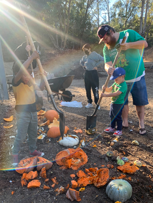 1.	Los Angeles residents learn how to process their seasonal pumpkins into compost during LA Compost’s Pumpkin Smash event at Griffith Park (CD 4).